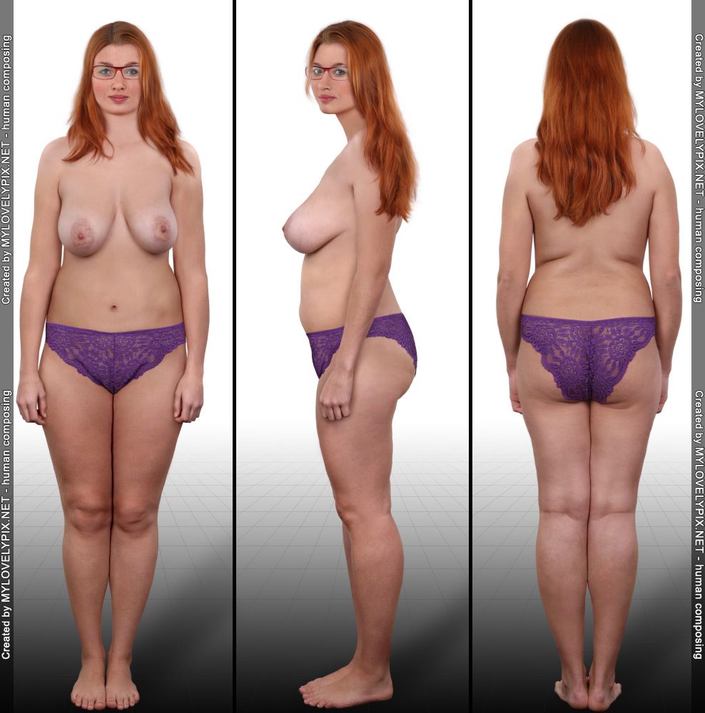 CHUBBY RED-HAIRED BABE WITH HUGE BOOBS SHOWS OFF HER BODY