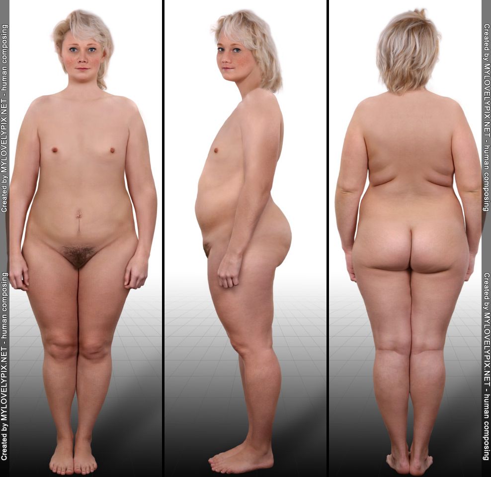 FATTY BLONDE  WITH TINY BOOBS SHOWS OFF HER NUDE BODY
